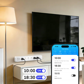 1200 Joules surge protection helps safeguard connected gear.