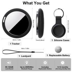 Bnlei Air Tracker car-keys on a keychain with Find My