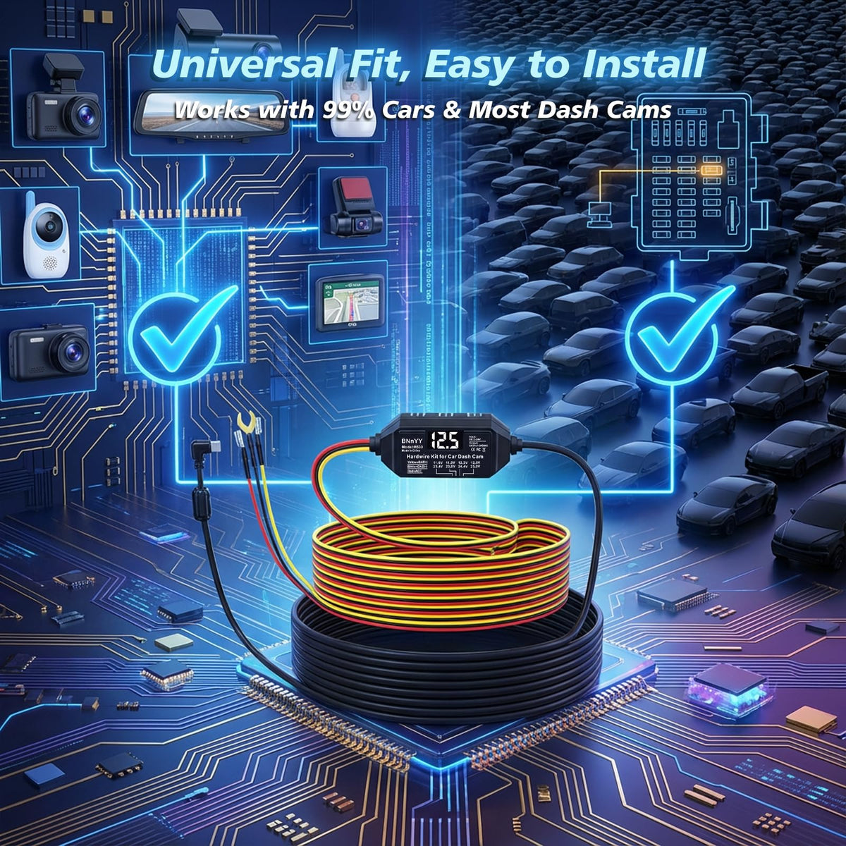 BNnYY enables automatic ACC switching for parking mode and continuous recording