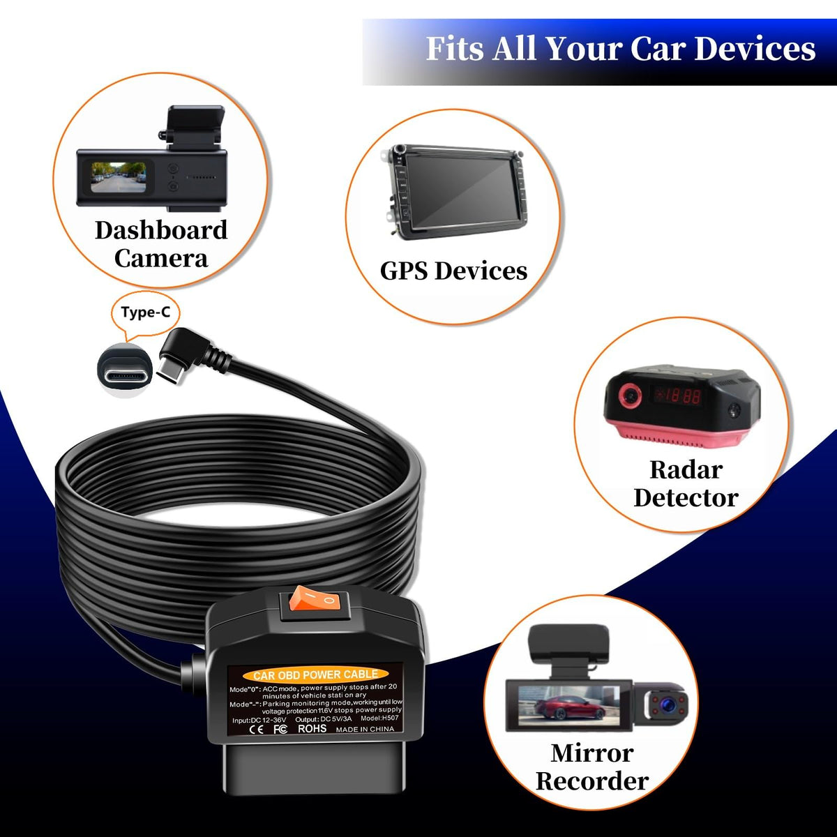 BNnYY hardwire kit supports 24/7 surveillance with reliable continuous recording.