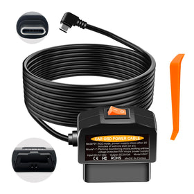 BNnYY OBD2 to USB-C power adapter for dash cam enables clean, hidden installation.