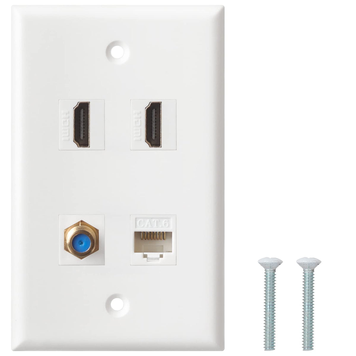 BNPUHIU wall plate assembled for quick, tool-free mounting.