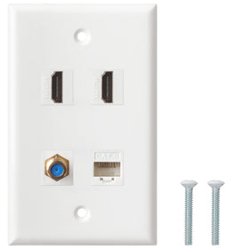 BNPUHIU wall plate assembled for quick, tool-free mounting.