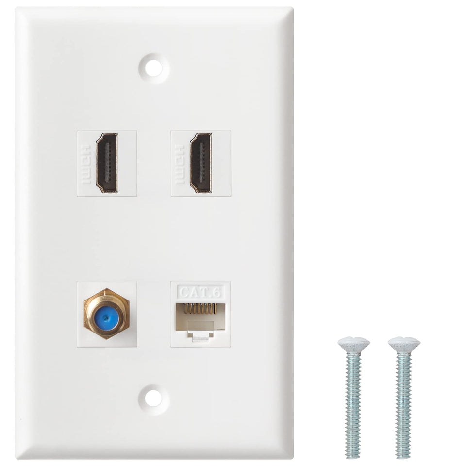 BNPUHIU wall plate assembled for quick, tool-free mounting.