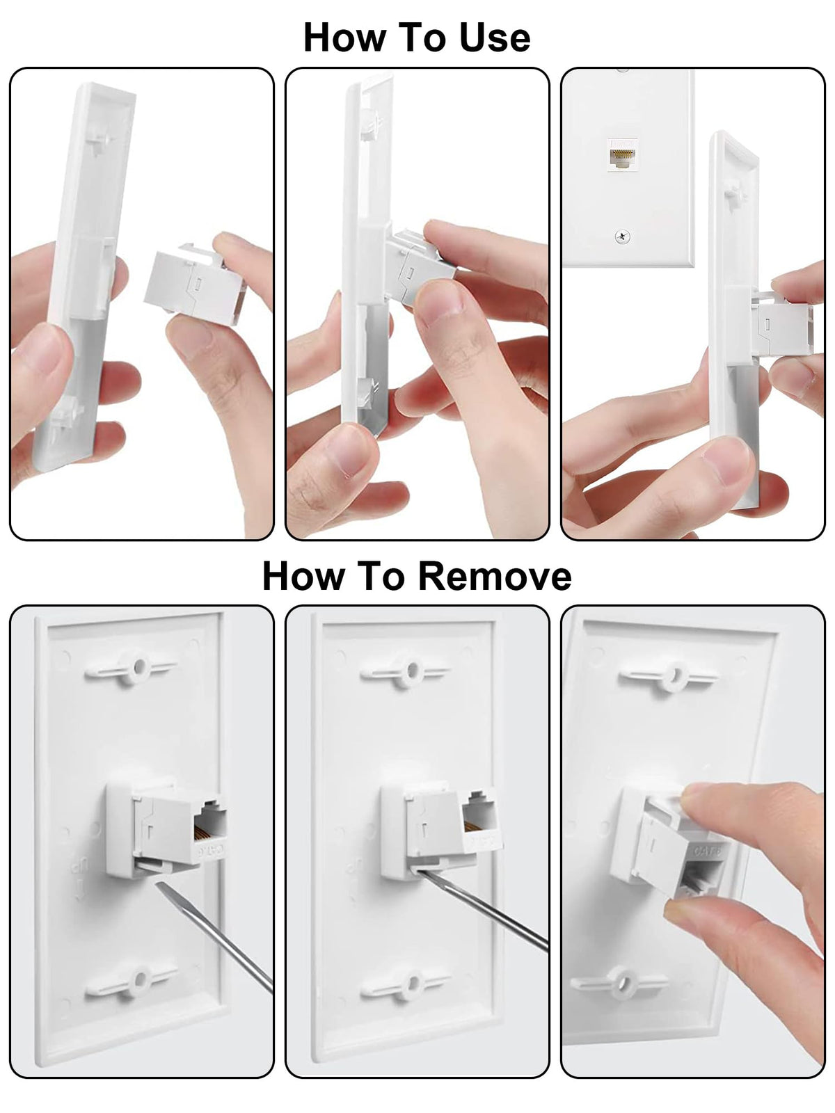 BNPUHIU wall plate installation shows simple, clean mounting.