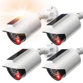 BNT front view of white bullet dummy camera showing realistic design and visible deterrent