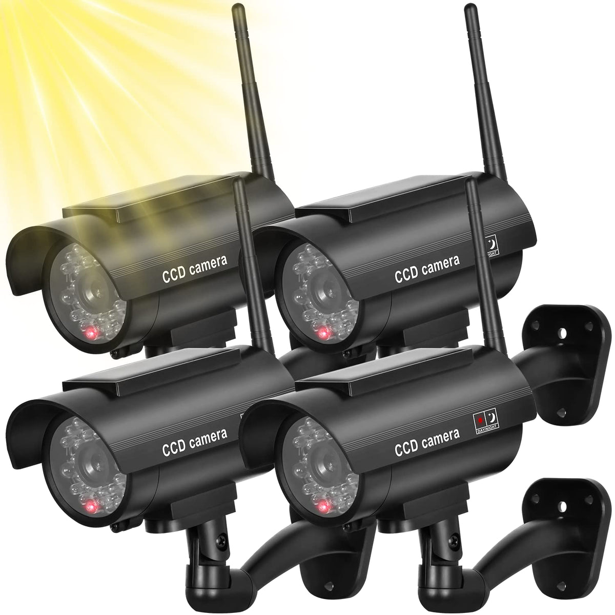 BNT front view of faux bullet camera showing deterrent design and easy installation