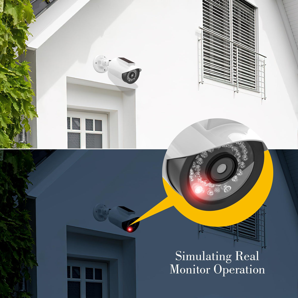 BNT camera mounted on exterior wall showing scale and easy single-screw installation
