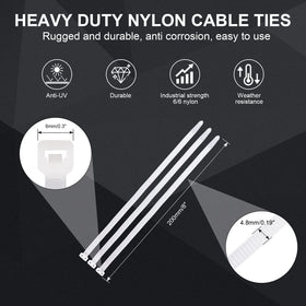 Boacua zip tie self-locking mechanism secures bundles quickly.