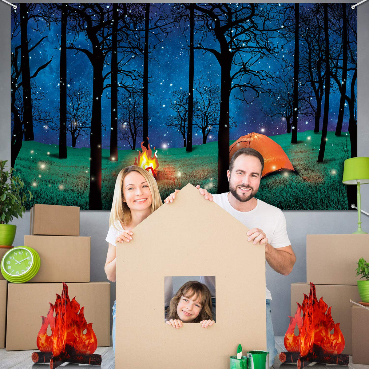 Boao backdrop used as photo booth with guests creating memorable themed pictures