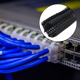 Boao cord protector organized behind TV keeps cables neat and reachable