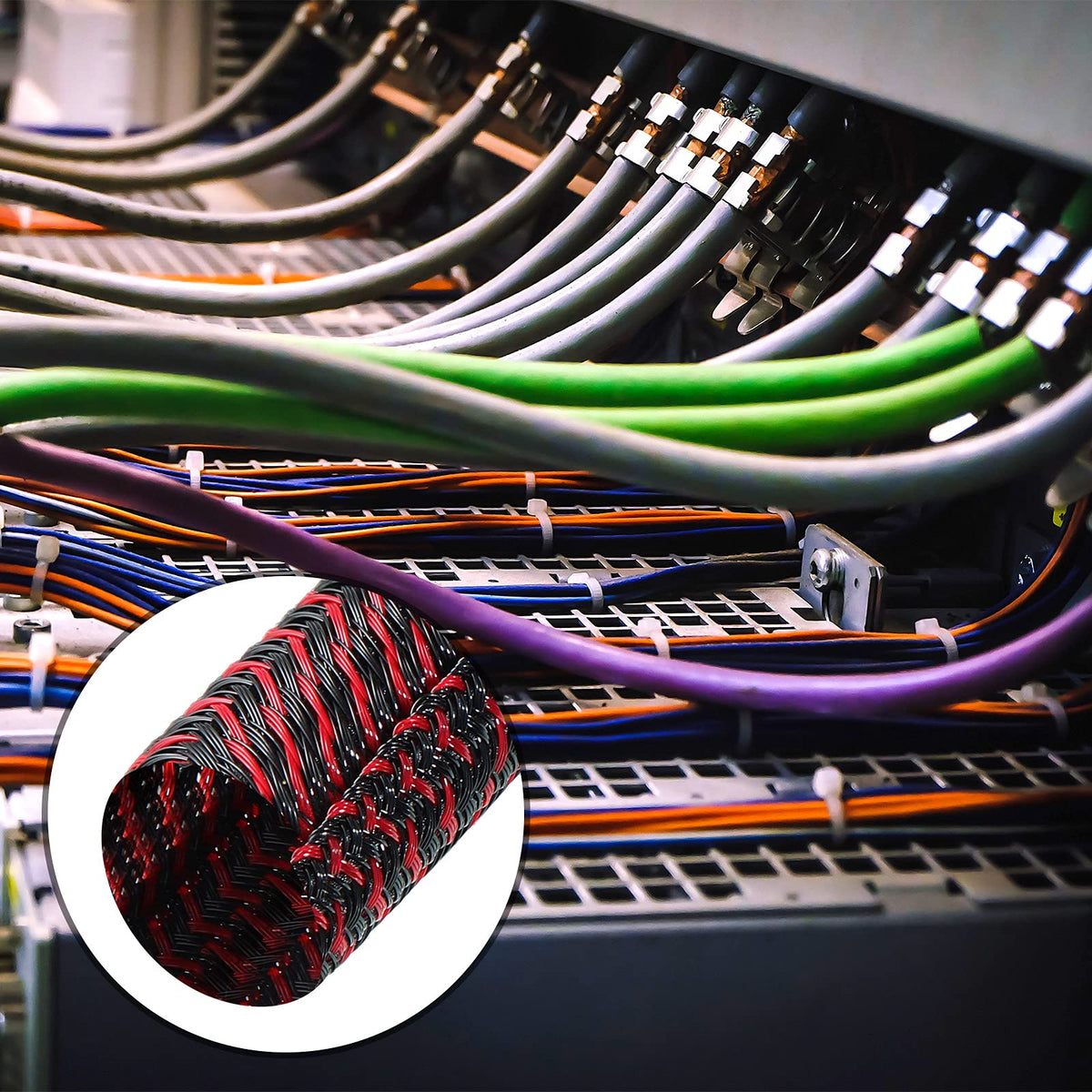 Boao split cable sleeve demonstrates easy loading and routing
