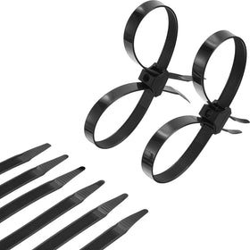 Boao zip ties 50-pack in black nylon for durable everyday use and organization