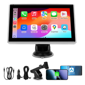 BOAODIFSH front view of 7-inch screen showing clear CarPlay icons and immediate upgrade