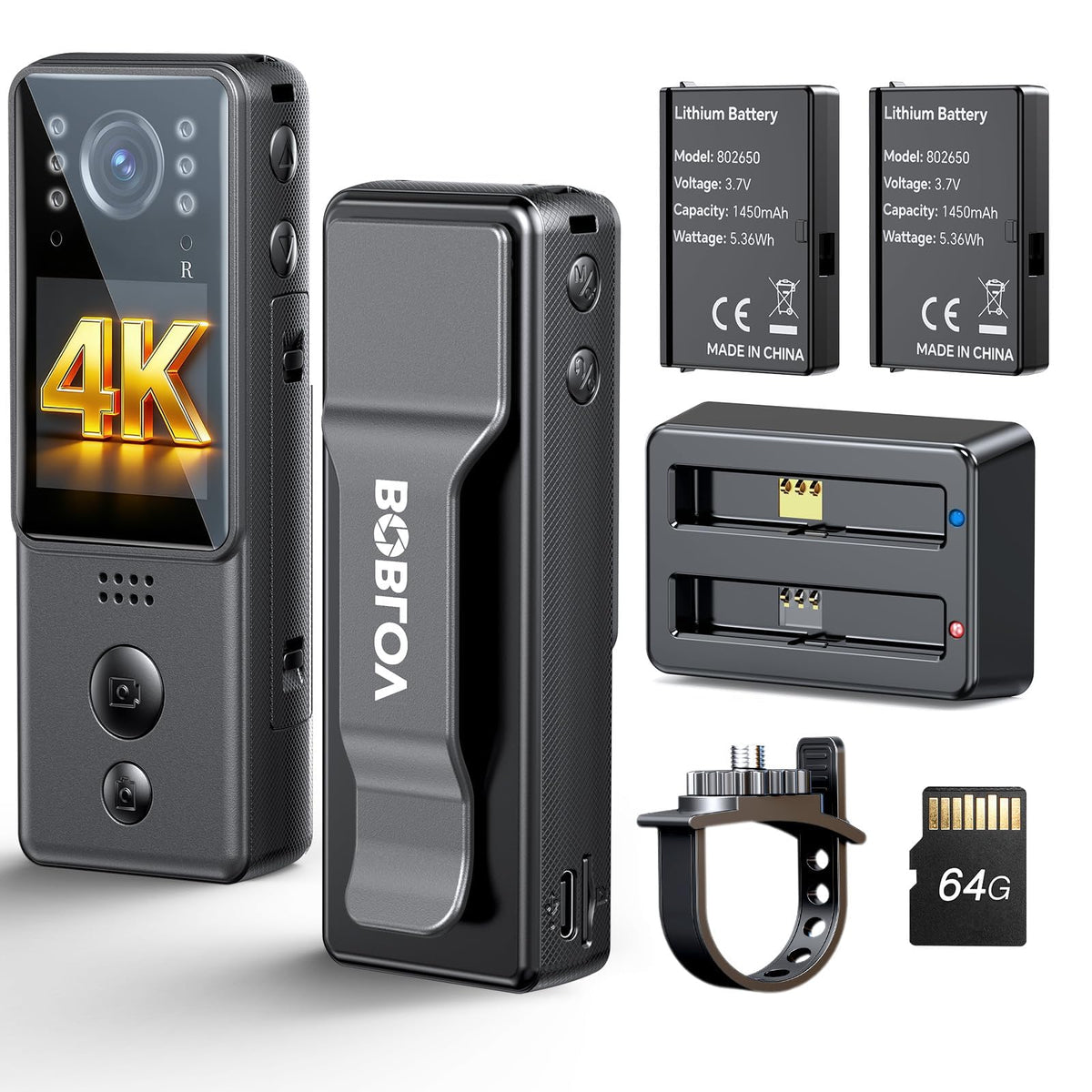 BOBLOV A29 4K mini body camera showing crisp video on the go