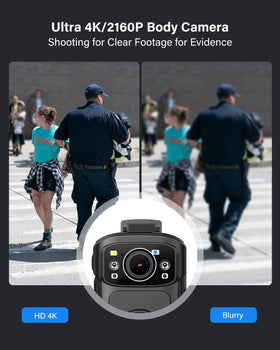 BOBLOV B4K5 side button demonstrates quick one-touch recording