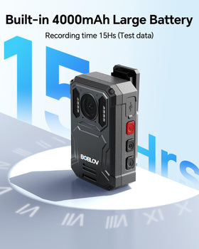 BOBLOV KJ23Pro battery life supports long shifts and extended recording.