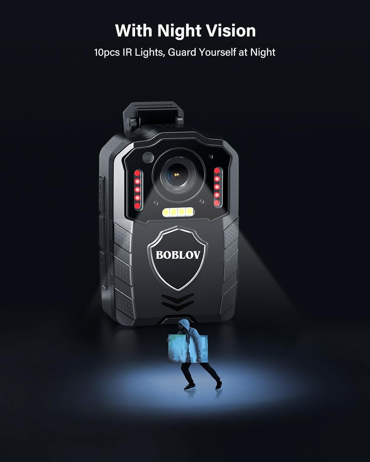 Boblov KJ25 includes 256GB memory card for ample storage.