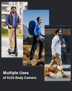 Boblov KJ25 wearable clip mounts for hands-free use during activities.
