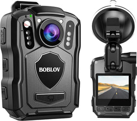 BOBLOV M5 front view, compact body camera for on-duty filming.