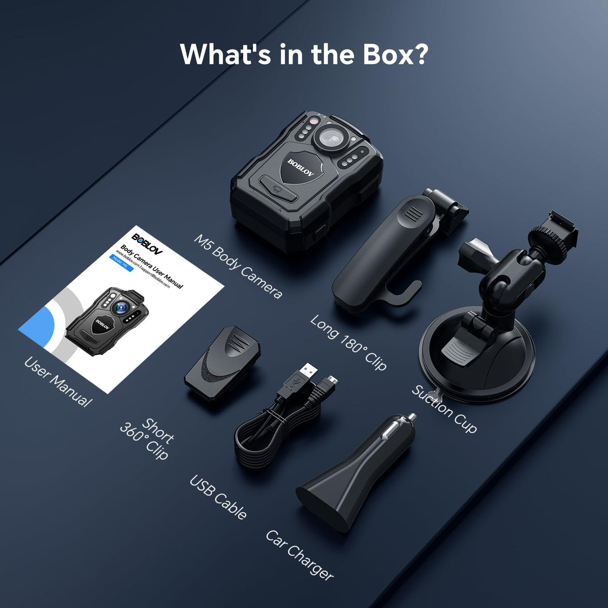 Boblov M5 extended recording with long battery life