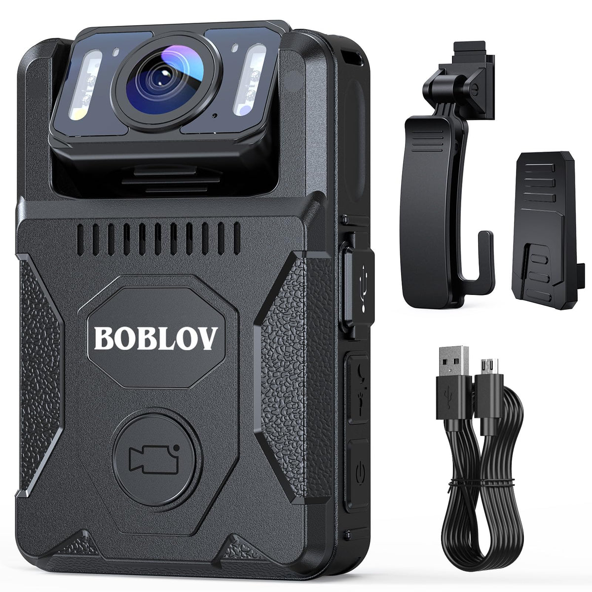 BOBLOV M7 dual clips for secure body worn or pocket use.