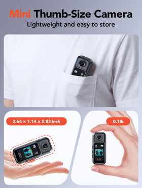 BOBLOV Mini Body Camera 64GB storage stores hours of footage.