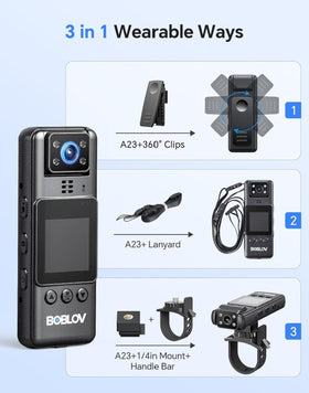 BOBLOV A23 pocket-friendly design fits easily in hand or pocket.
