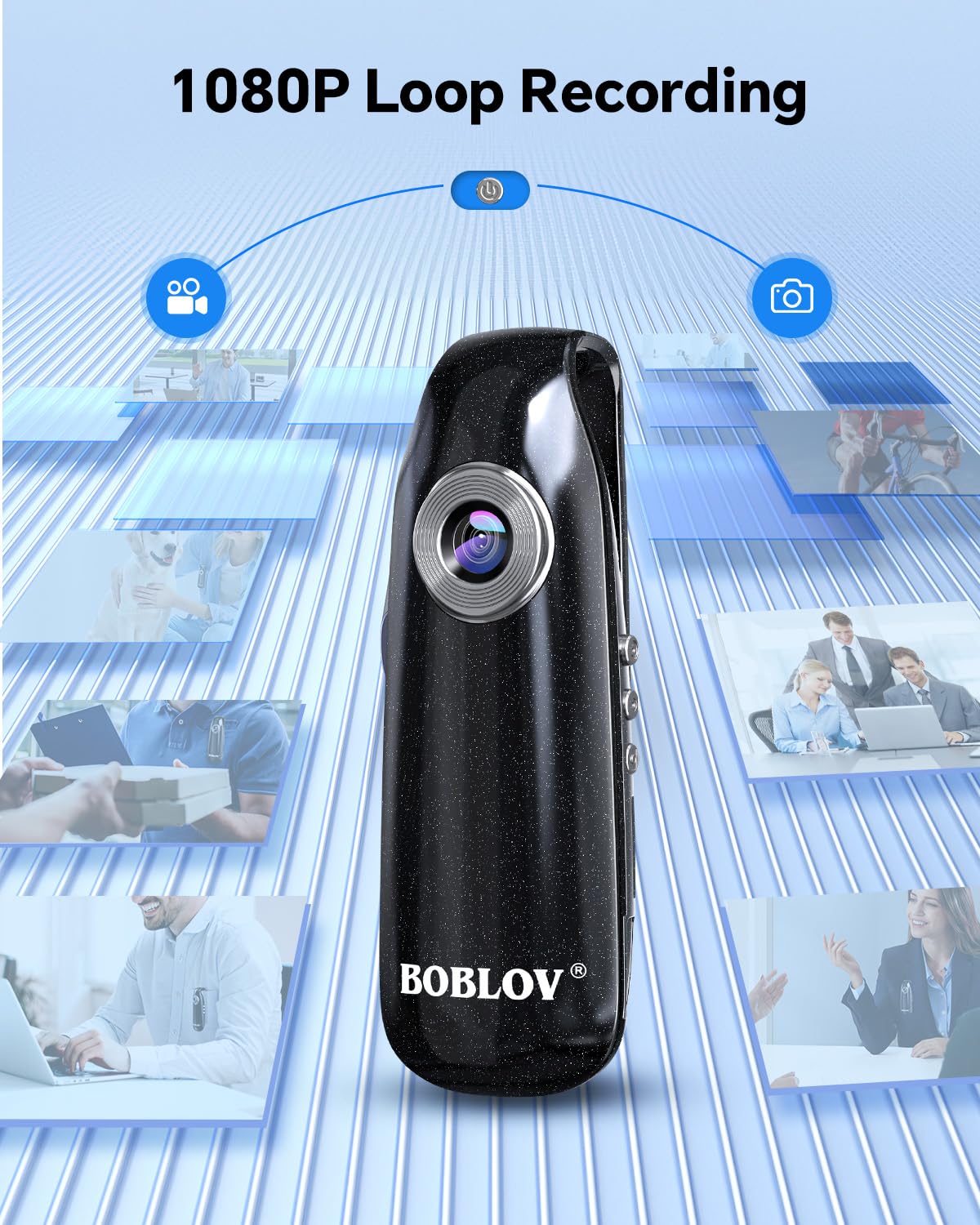 BOBLOV loop recording keeps footage continuous and worry-free.