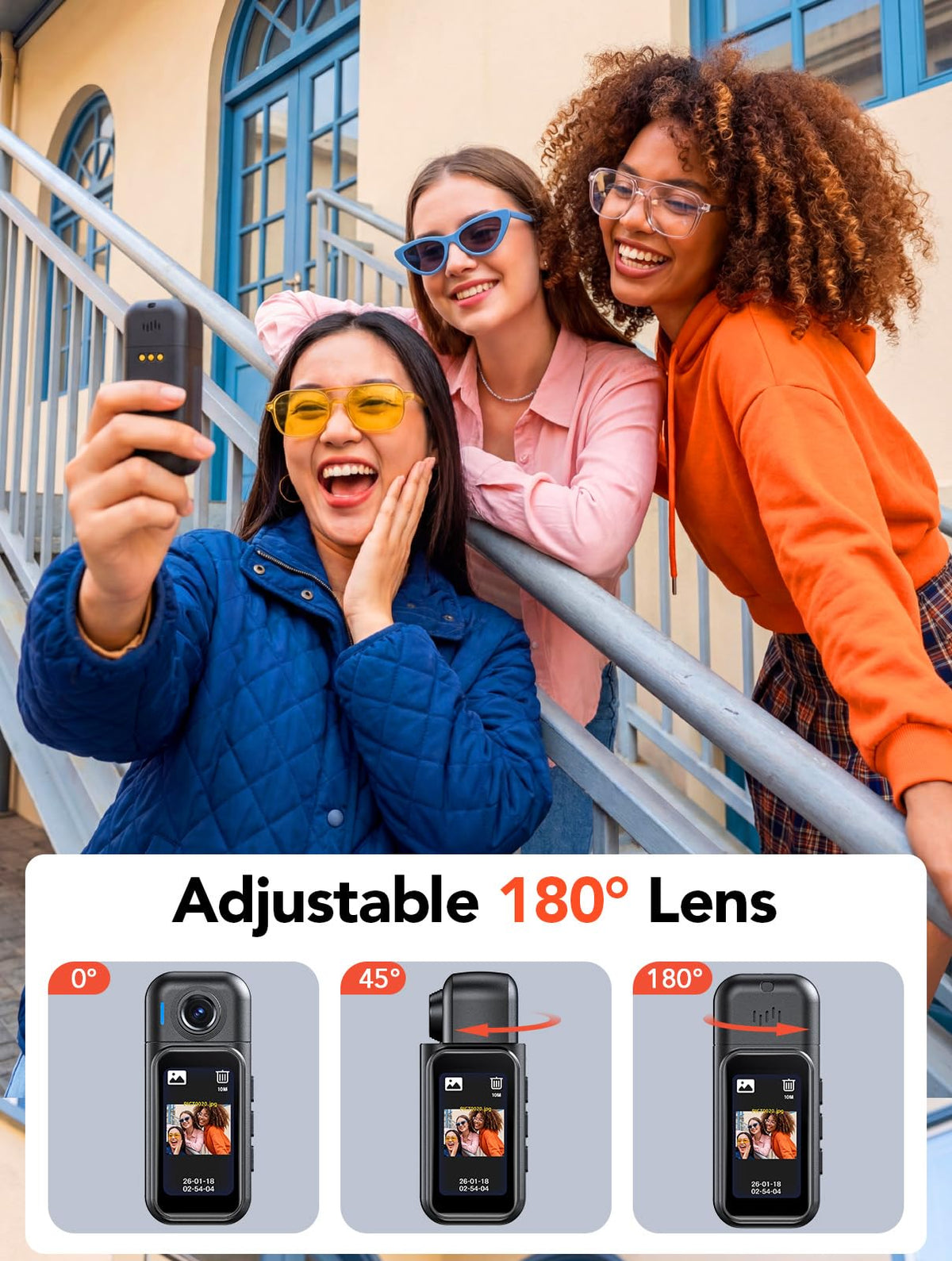 BOBLOV Mini Body Camera magnetic clip enables hands-free wearing.