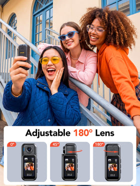 BOBLOV Mini Body Camera magnetic clip enables hands-free wearing.
