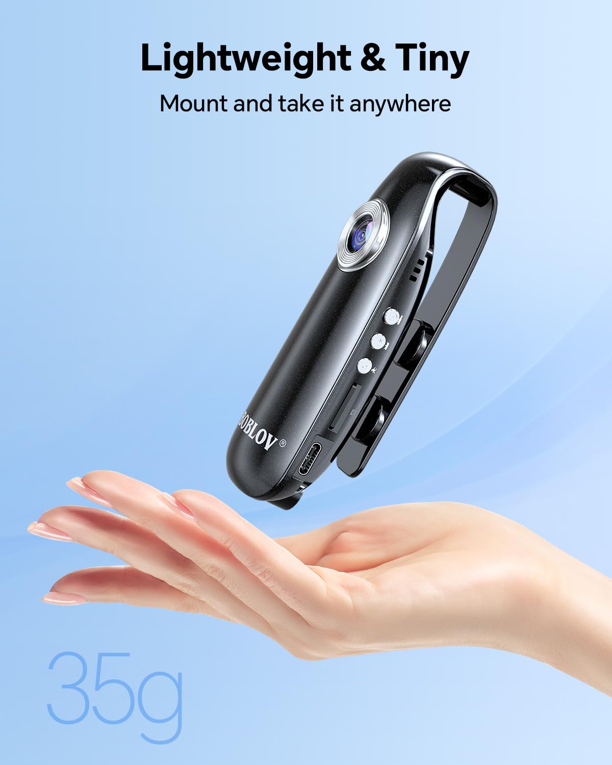 BOBLOV mini camera pocket-size design for on-the-go recording.