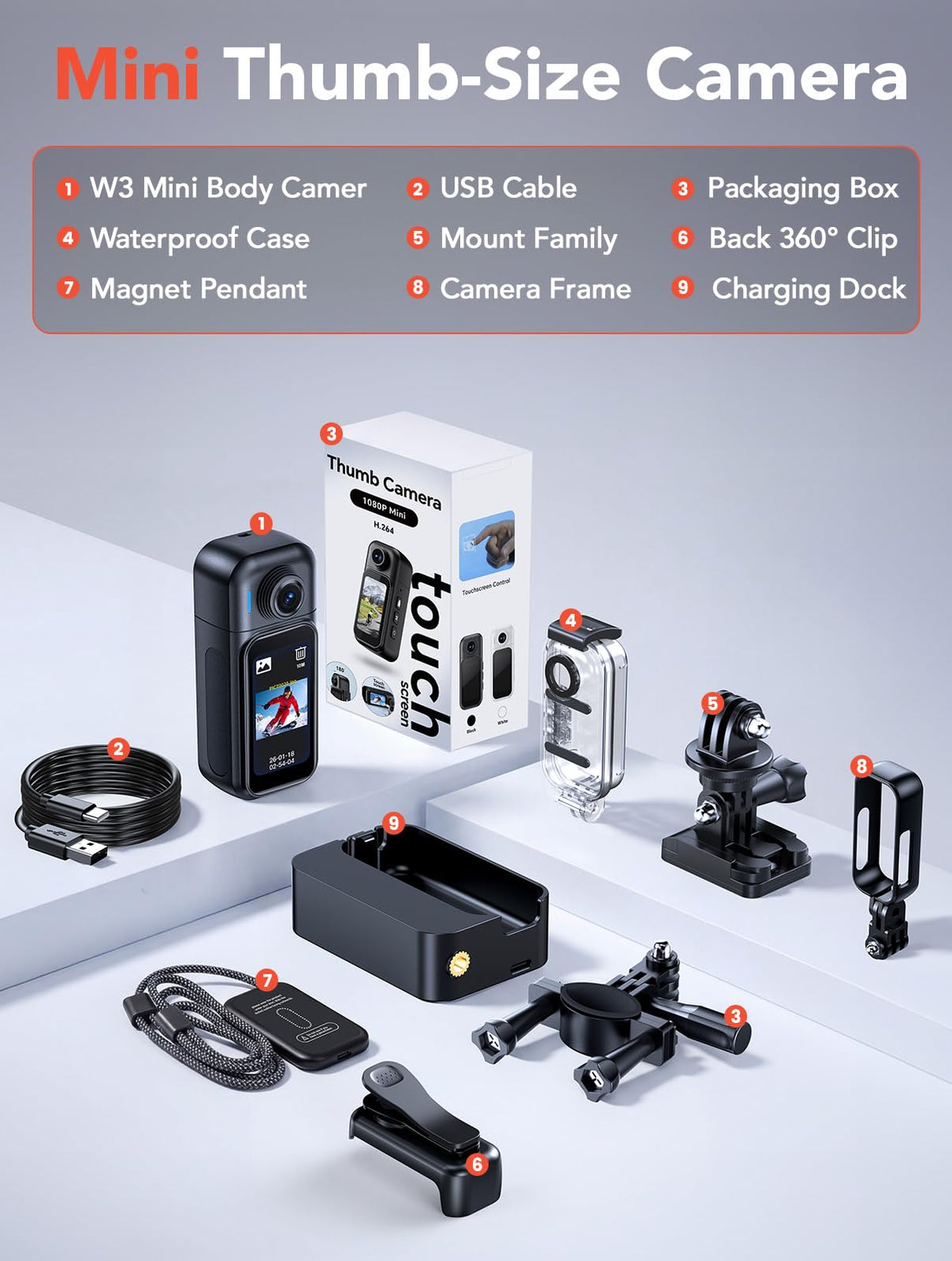 BOBLOV Mini Body Camera 7-hour potential with dock for longer shoots.