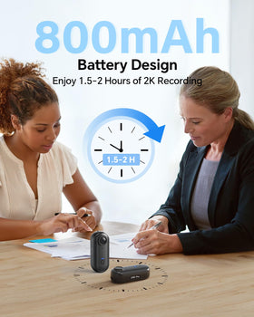 BOBLOV W4 800mAh battery supports 90–120 minutes of recording