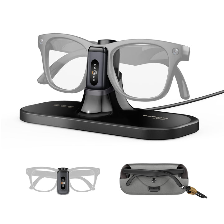 BOBOVR CG2 front dock view showing compact desktop charging benefit