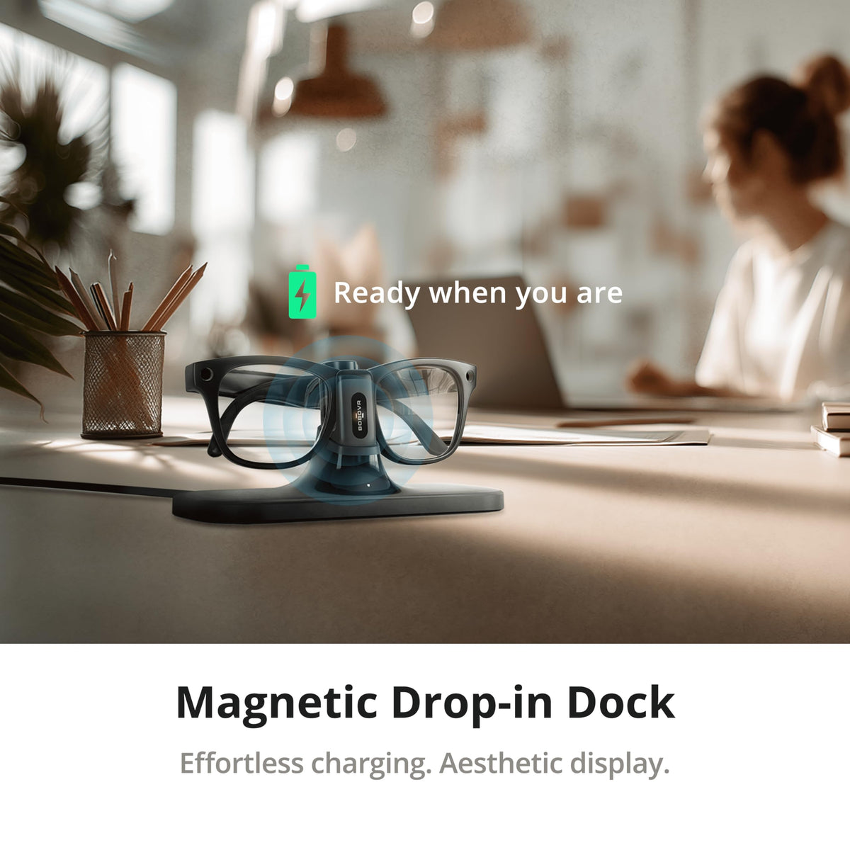 BOBOVR magnetic alignment close-up showing secure contact and easier placement