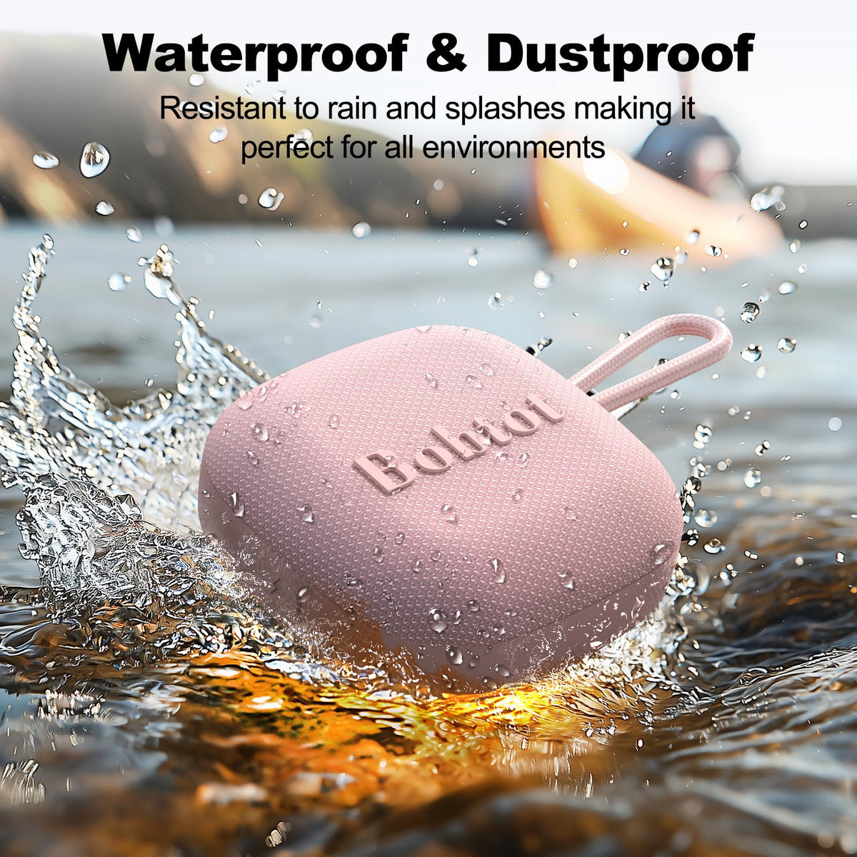 Bobtot speaker offers up to 16 hours of playback on a full charge.