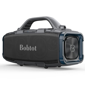 Bobtot 60W stereo speaker front grid delivers bold outdoor sound.