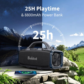 Bobtot 8800mAh battery compartment for long listening sessions.