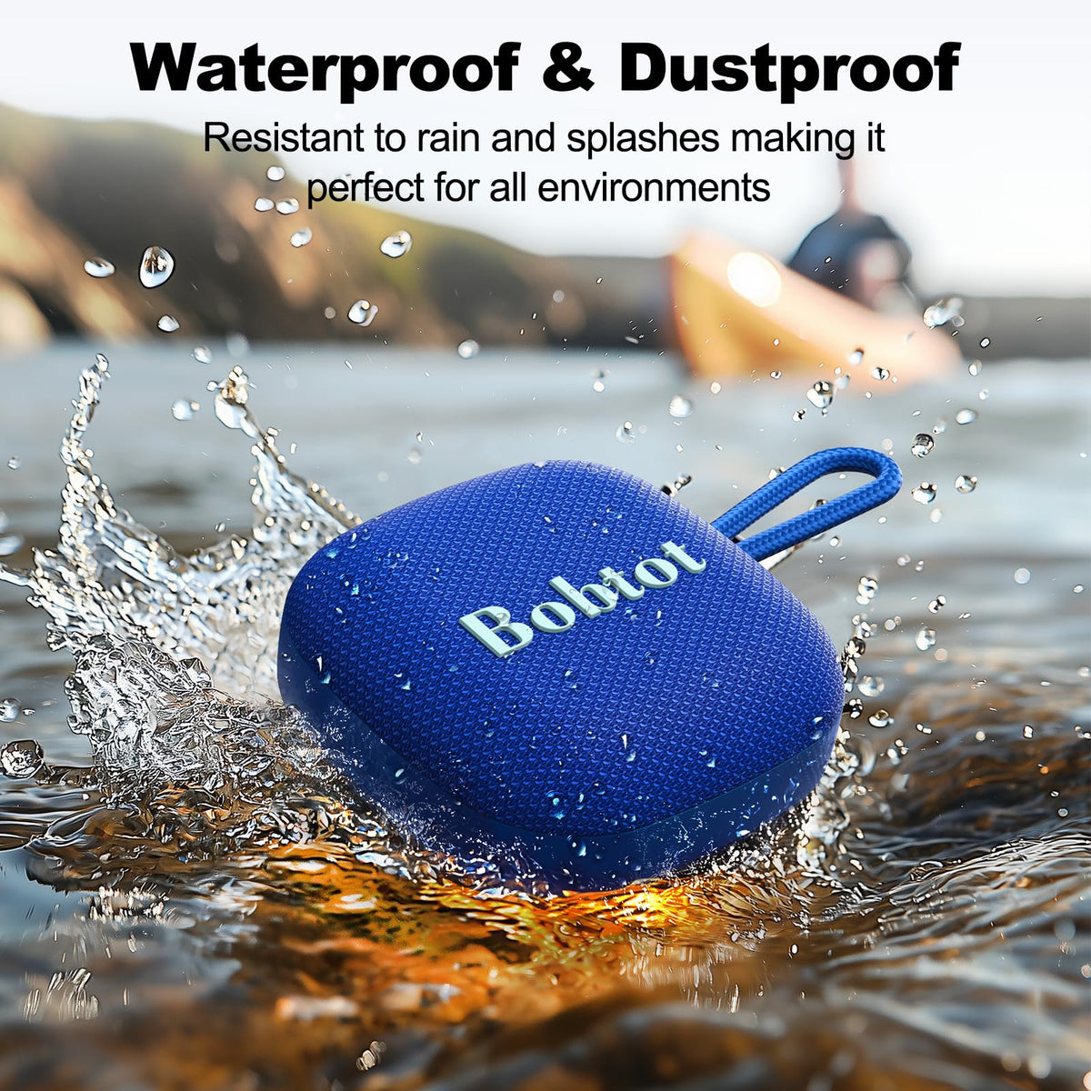 Bobtot built-in mic blue speaker enables hands-free calls