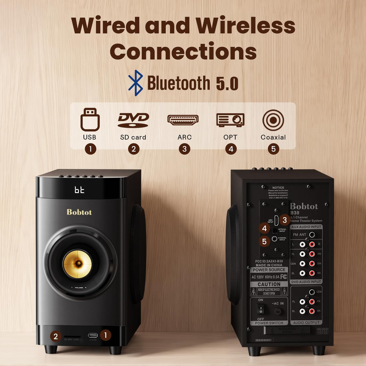 Bobtot compact-room setup demonstrates space-saving home theater potential.