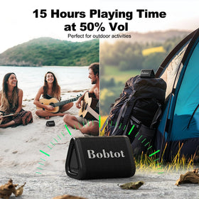 Bobtot control panel top with buttons for playback and hands-free calls
