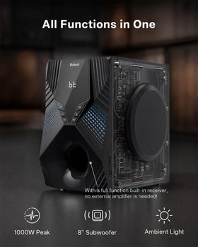 Bobtot five wired satellite speakers deliver immersive room coverage