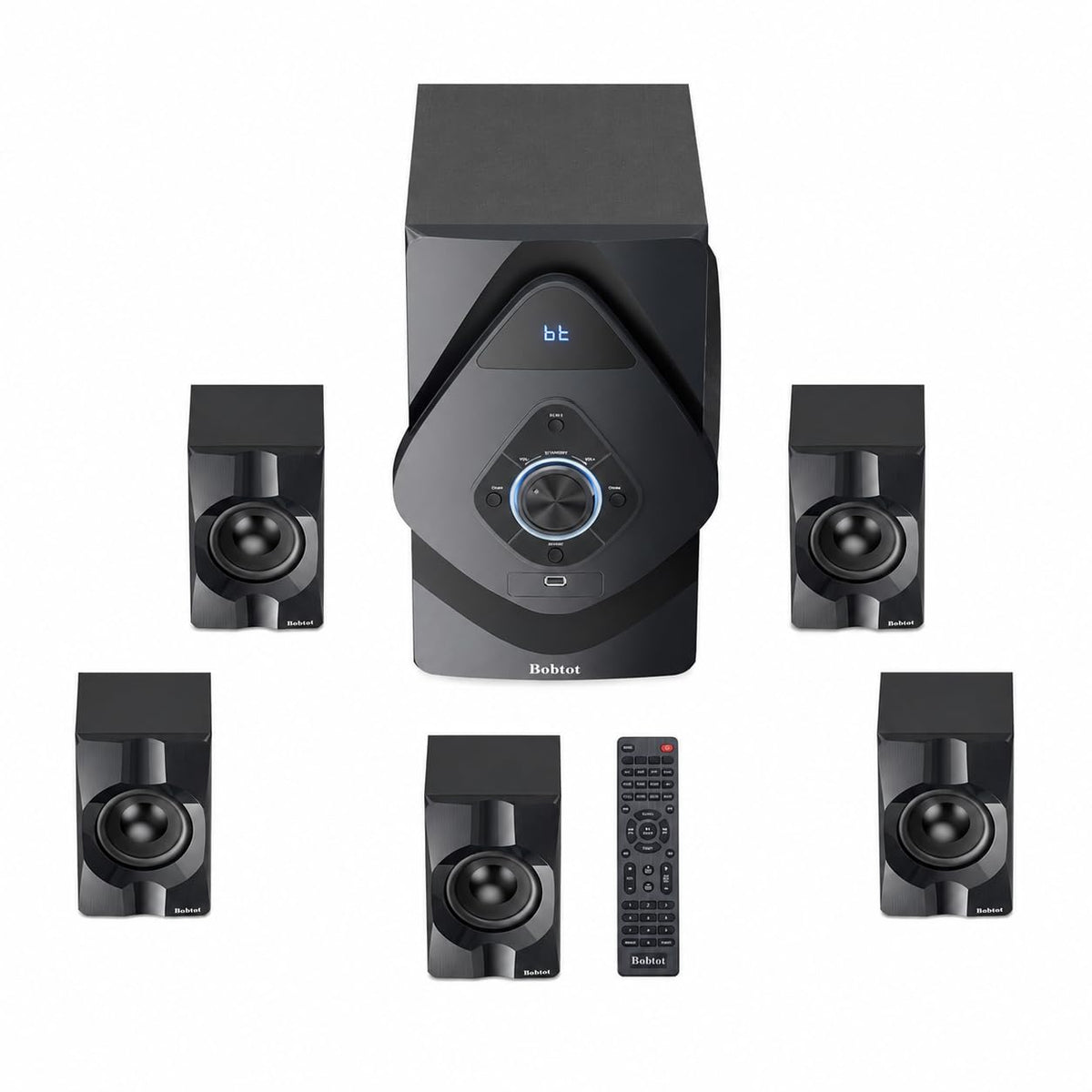 Bobtot front left speaker for immersive surround sound