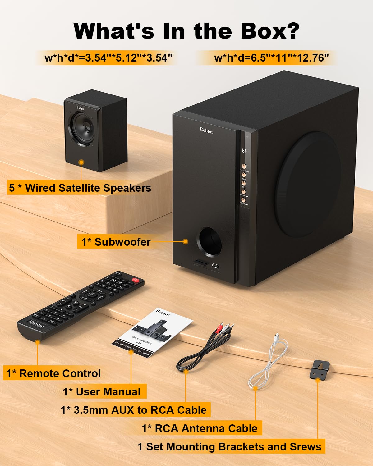 Bobtot A55 remote control with volume and EQ controls.