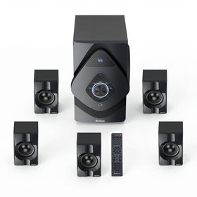 Bobtot home theater front left speaker enhances immersive surround sound.