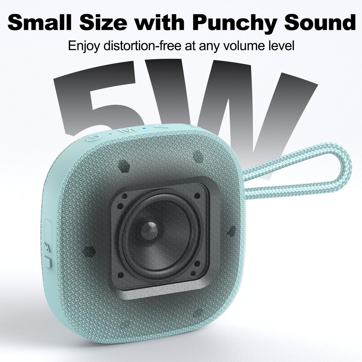 Bobtot IPX7 waterproof rating focuses on splash resistance for shower and poolside listening.