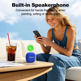 Bobtot lightweight speaker with carry lanyard for everyday portability.