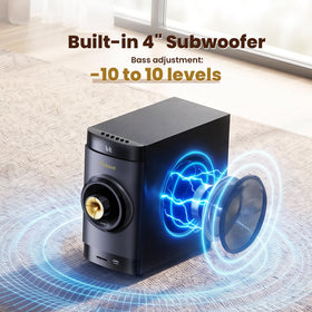 Bobtot main-subwoofer back-panel ports simplify connectivity in small setups.