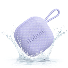 Bobtot portable speaker with lanyard for hands-free on-the-go listening.